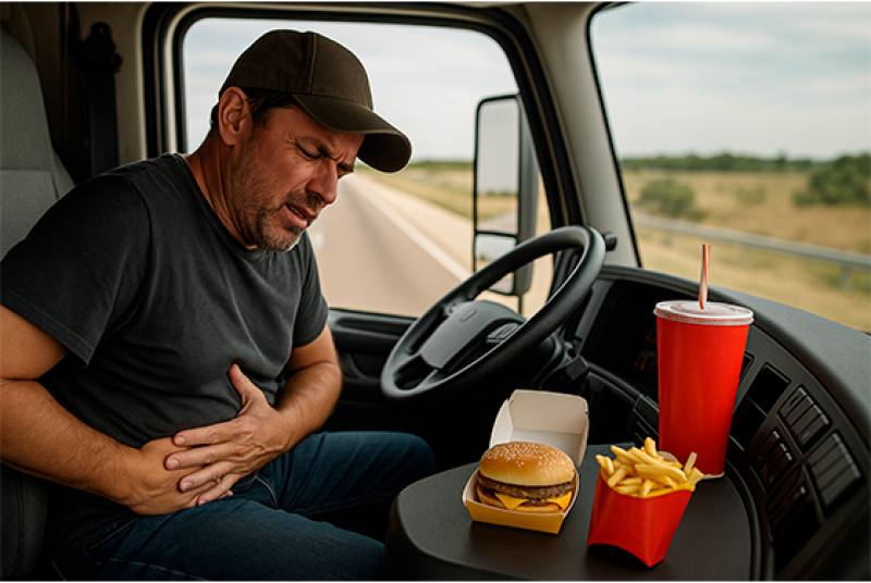 Fast Food, Real Pain: Gut Problems Behind the Wheel