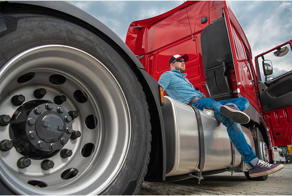 Mantener la circulación en los pies de un camionero es importante 